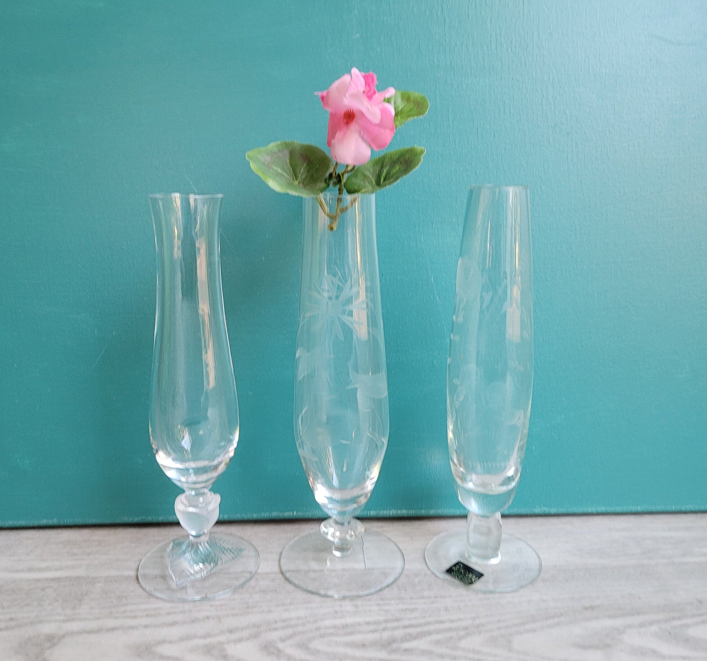 Bud Vases CHOOSE VASE Clear Glass Bud Vases Wedding Etsy