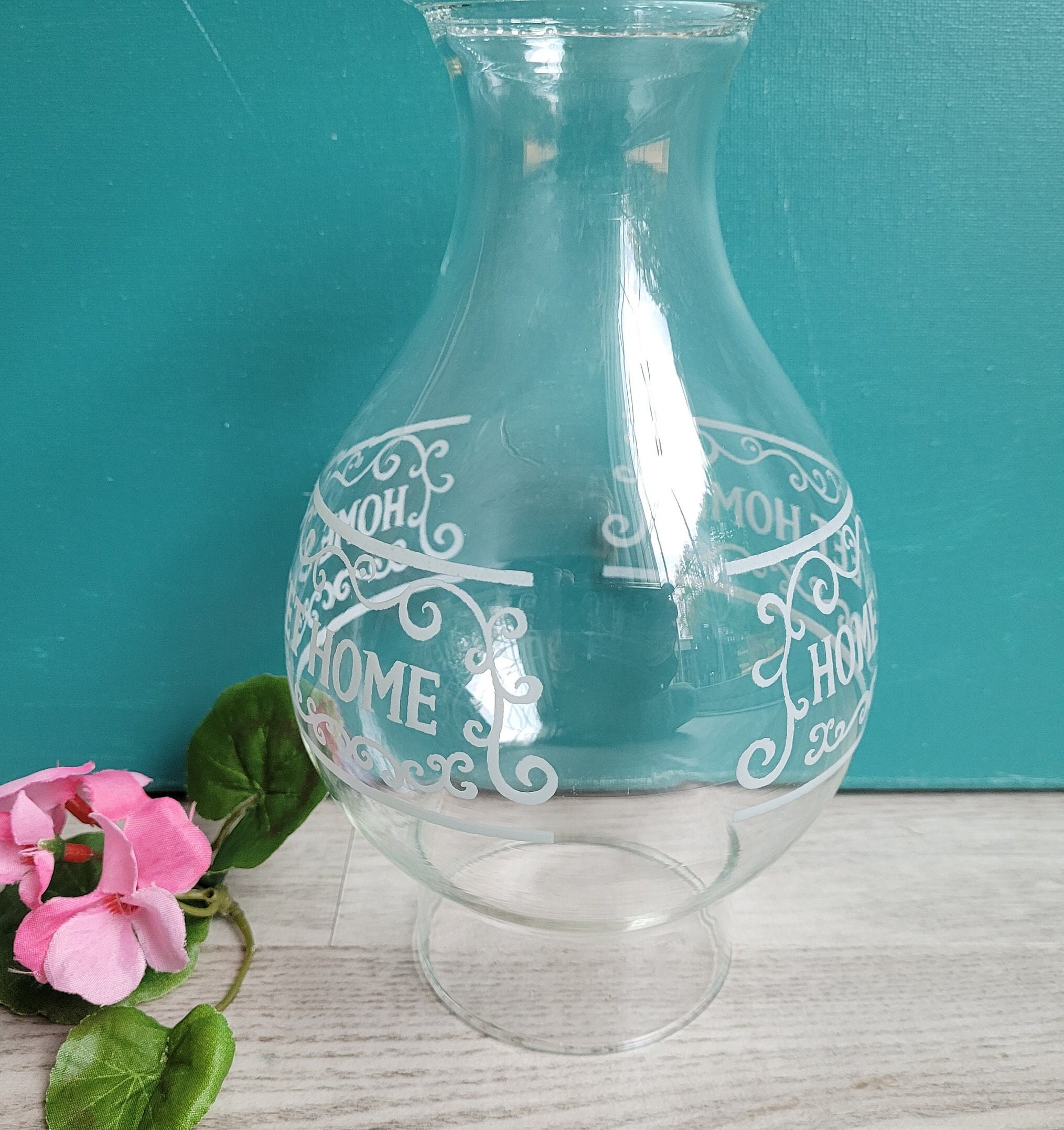 Vintage Glass Hurricane Shades Chimney Shade HOME SWEET HOME Etsy