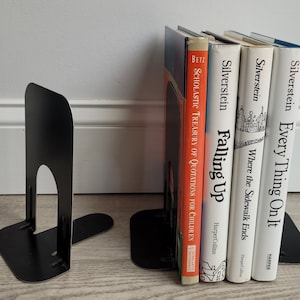 Book Ends 3 Metal bookends Industrial bookends black bookends office decor Vintage Book Ends library bookends industial book organizers