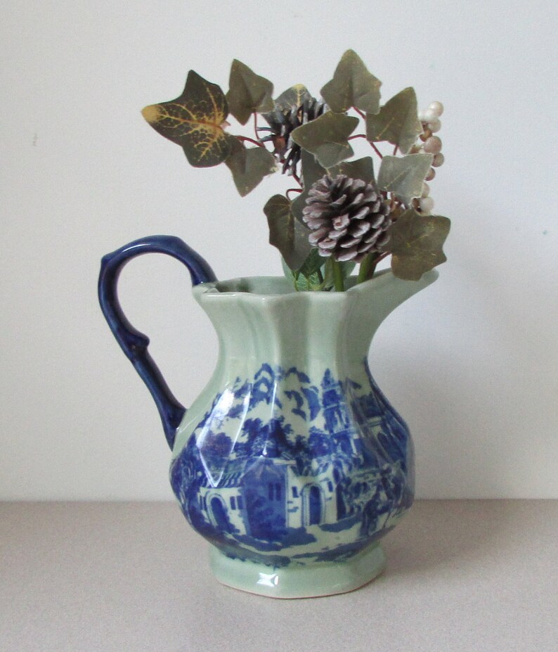 Pitcher/vase Blue Pitcher Victoria Ware Ironstone Pitcher Etsy Ireland