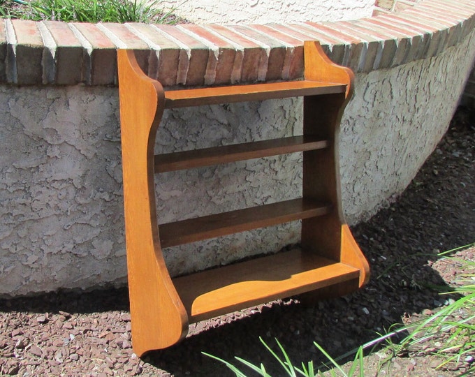Wood Wall Shelf Large Wood Shelves Vintage Shelves Display Etsy