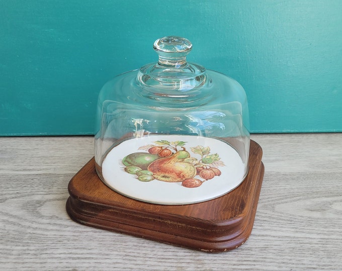 Cheese board with Glass Dome lid  Square cheese boards - dome lids with cheese boards glass cloche vintage cheese boards with lids