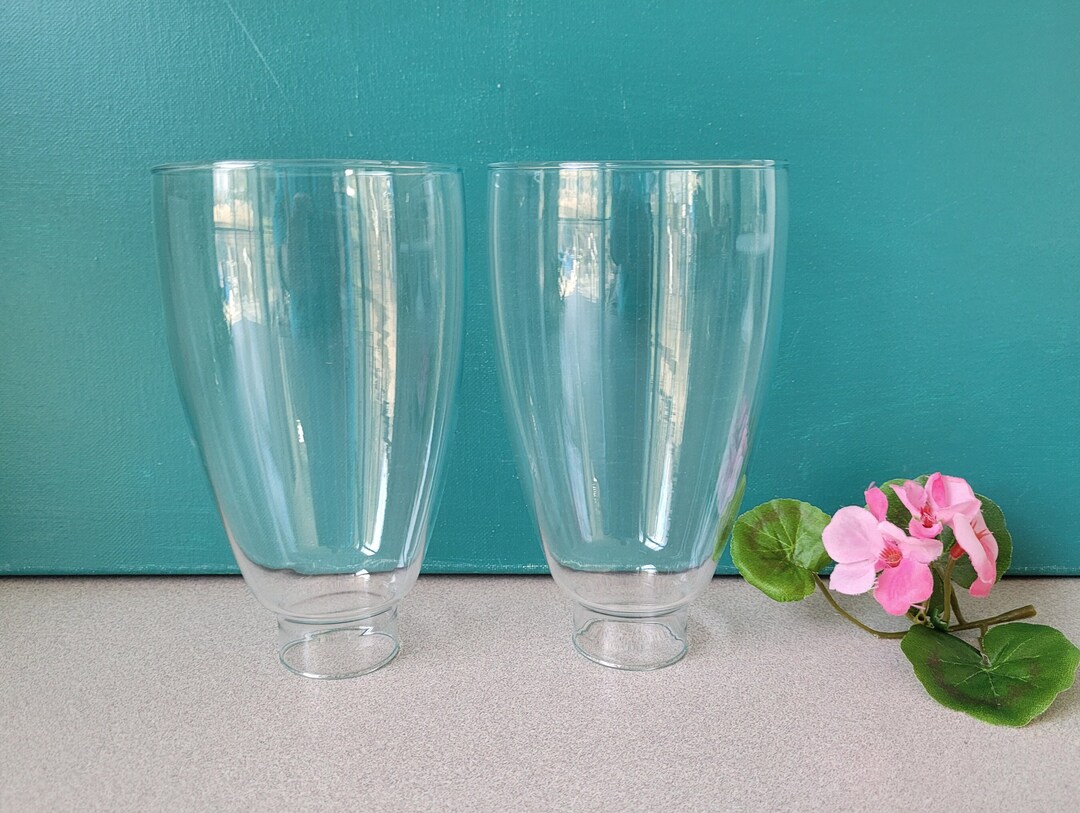 Glass Hurricane Shades 1 Chimney Shades Vintage Candle Holders Oil Lamp