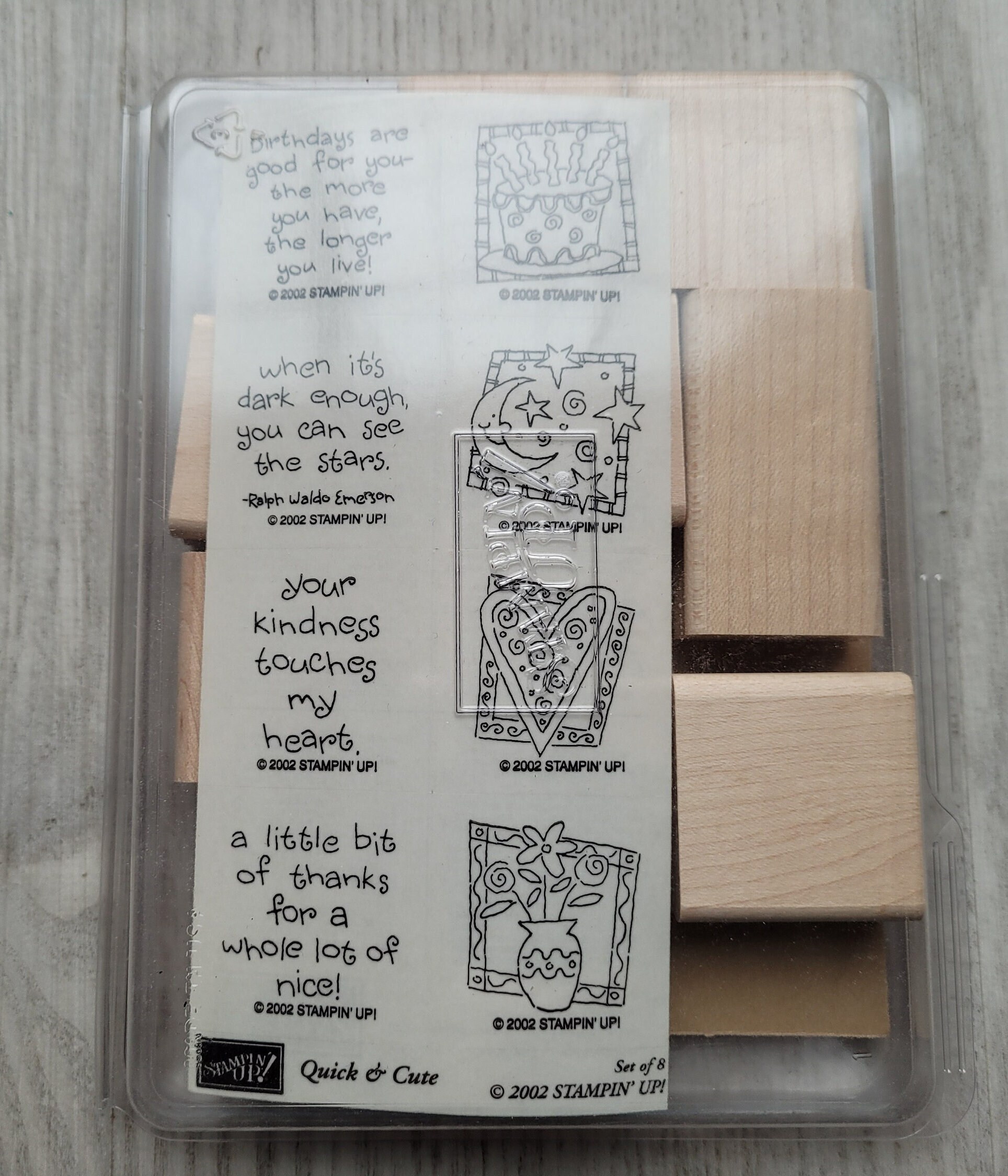 Stampin up Wood Mount Rubber Stamp Sets - on Angel Wings Stamps Quick ...