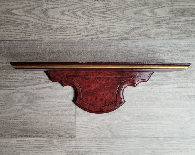 Vintage Wood Shelf Vintage Wall Shelves With Plate Groove Etsy