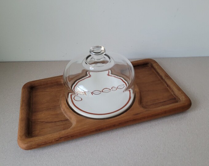 Cheese board with Glass Dome lid  Good Wood cheese board - dome lids with cheese boards glass cloche vintage cheese boards with lids