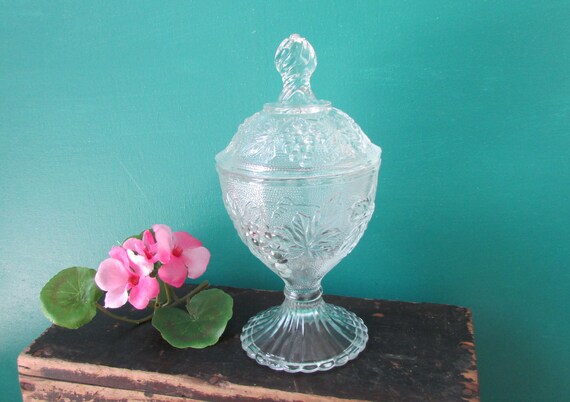 Candy Dish With Lid Fancy Dishes Decorative Candy Jars Vintage Etsy