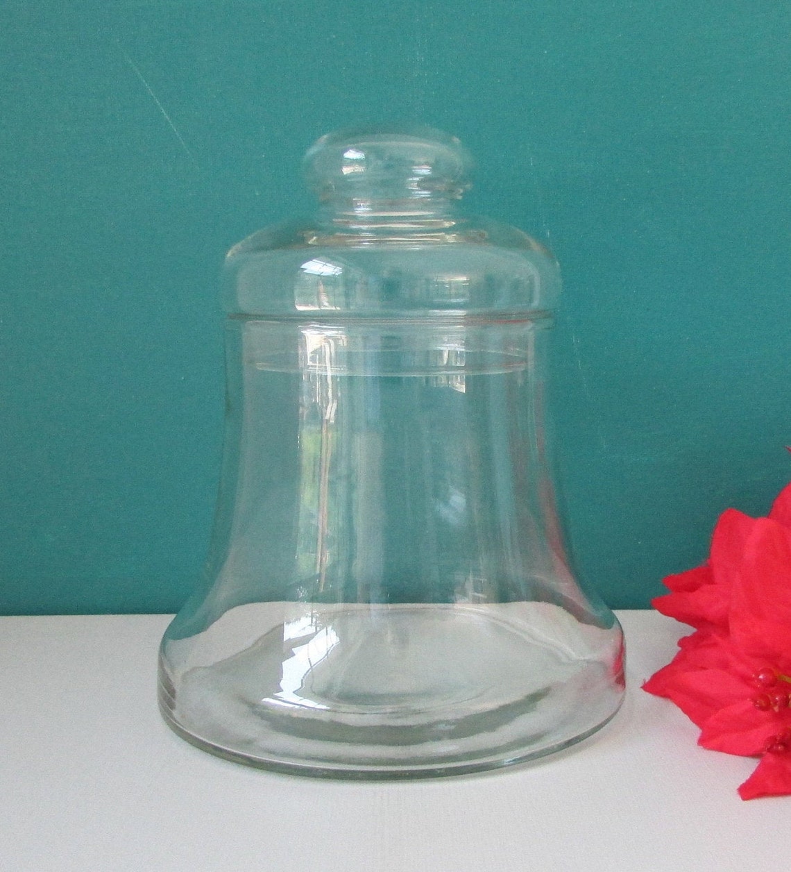 Glass Bell jarscandy jars with lids Holiday Jars Vintage jars Etsy