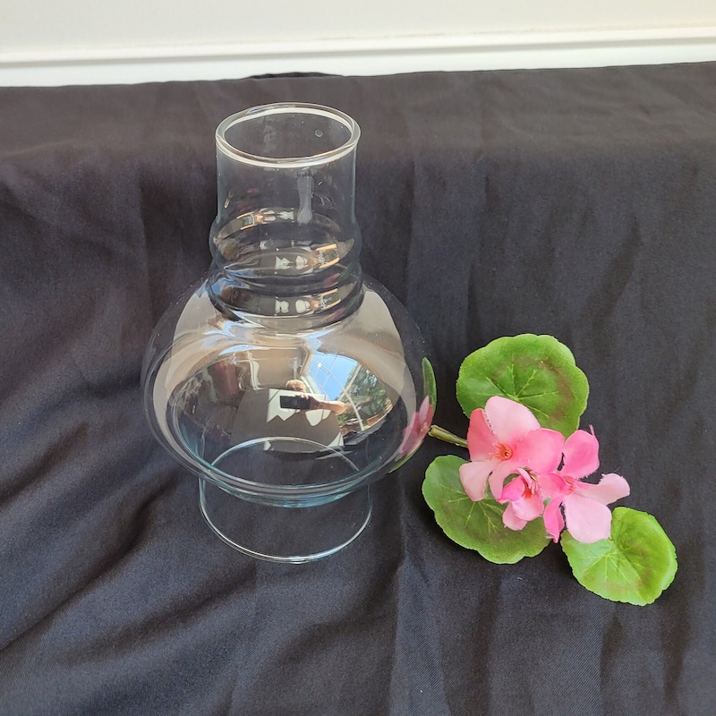 VANZACK Retro Hurricane Lamp Globe Replacement – 3.4x9cm Glass Chimney For Oil Lamps, Windproof Clear Lantern Shade, Easy Install