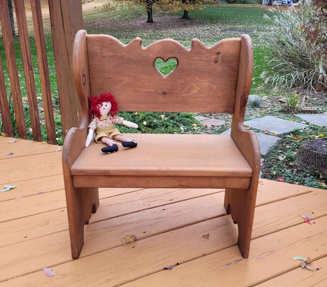 Wooden cheap doll bench