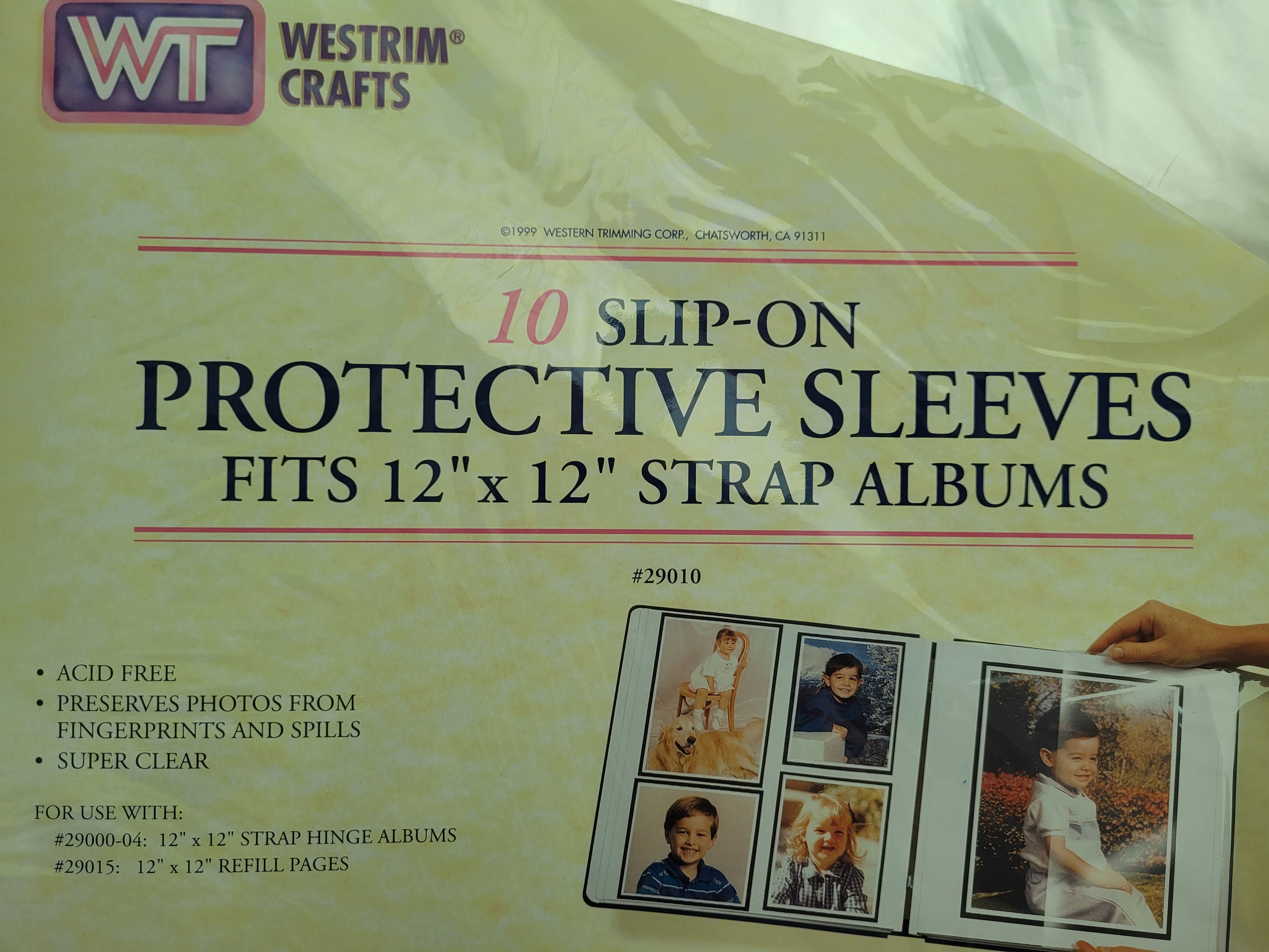 Strap Hinge Slip-On Album Refill Sleeves - 12 x 12