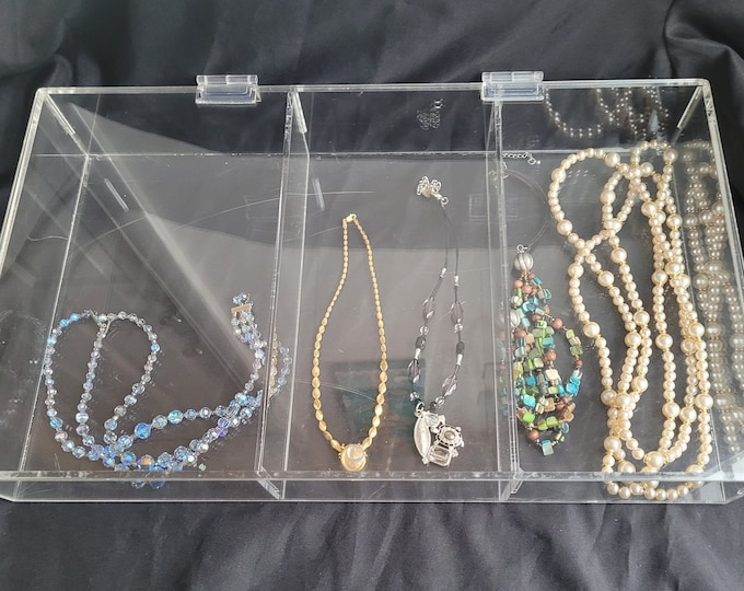 Plastic Display Cases Clear Display Case With Compartments Vintage