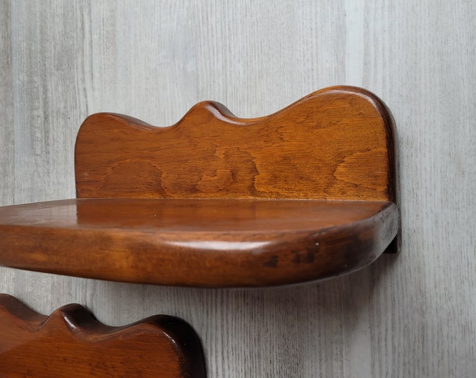 Vintage Wood Shelf Display Shelves Vintage Display Shelf Knick Etsy