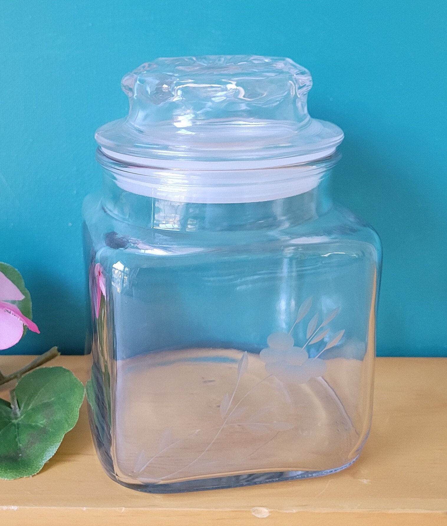 Glass Jar Candy Jars With Lids Vintage Jars Display Jars Etsy