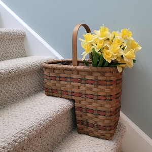 Vintage Stair baskets wicker step baskets Large Baskets carry all baskets home decor baskets with handle baskets plant holders large baskets