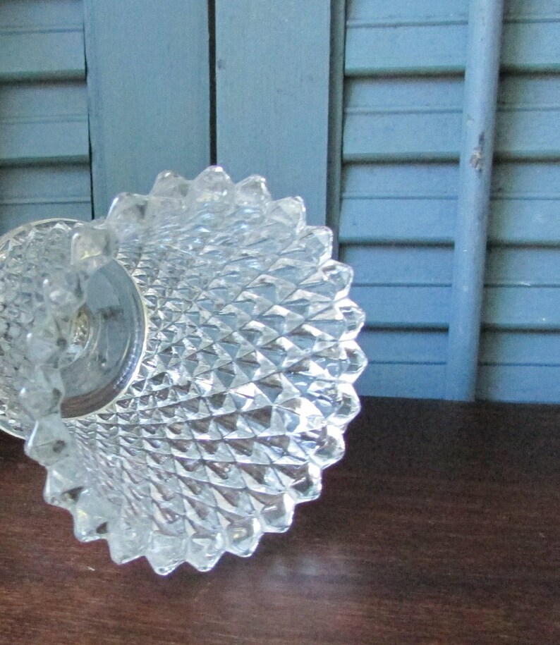 Clear Diamond cut Glass votive cups Home Interiors votive Etsy