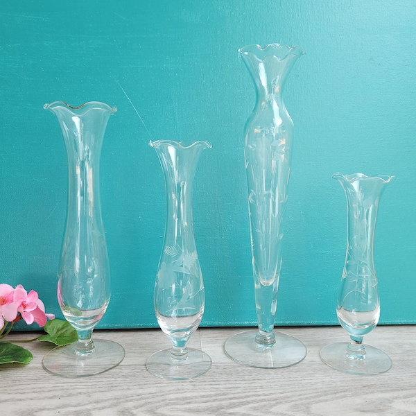 Vintage Bud Vases - CHOOSE VASE - Glass Bud Vases Wedding decor variety of vases vintage vases Princess House vases pretty vase collections