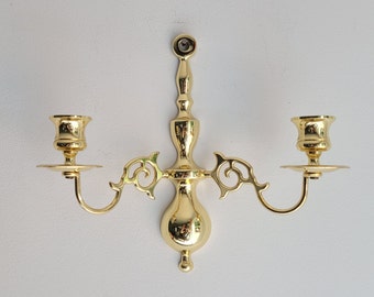 Brass sconces wall sconces double candle holders gold sconces candle sconces vintage sconces metal sconces candle holders home decor