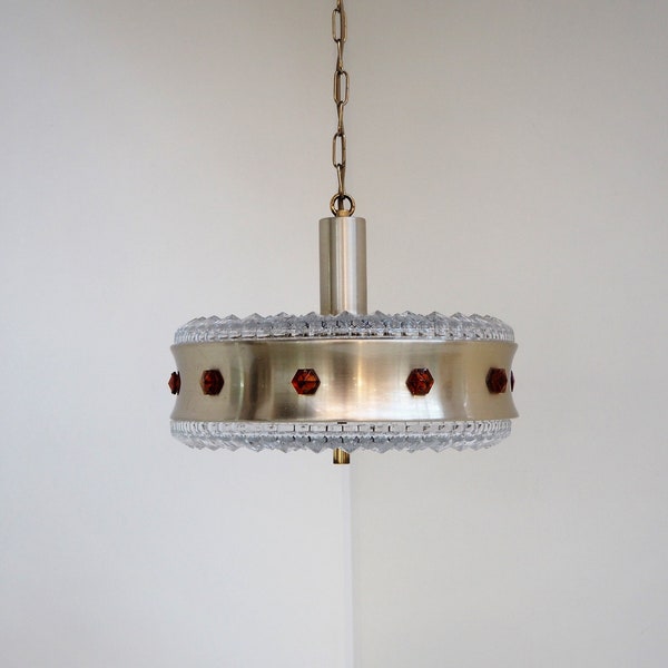 Beautiful glass lamp in Hollywood regency style - Danish design from Vitrika, 1960s