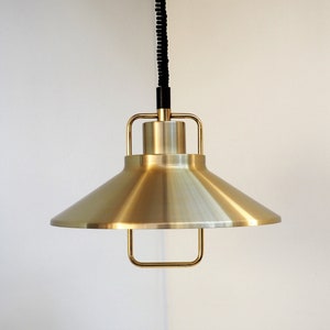 Mooie messing hanglamp van deense fabrikant - vintage design lamp uit de jaren 70