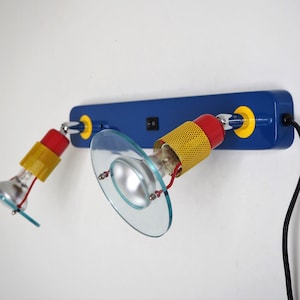 Cool memphis styled wall lamp - vintage lighting from the 1980s - 1990s