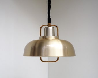 Stylish brass pendant from company Lyskar - Danish design made during the 1970s