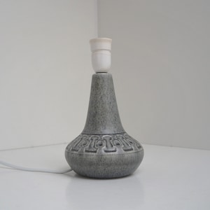 Gray ceramic table lamp by Einar Johansen and manufactured by Søholm (Soholm), 1960s