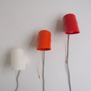 1 of 2 plastic bedside lamp called &quot;Nathue&quot; designed by Sven Middelboe for Nordisk Solar, 1970s
