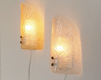 Stylish sconce with thick glass shade made by Globen AB - Swedish vintage design from the 1960s