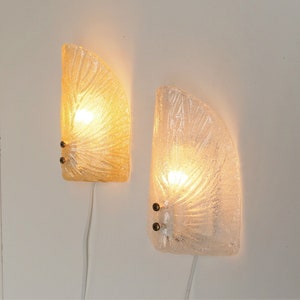 Stylish sconce with thick glass shade made by Globen AB - Swedish vintage design from the 1960s