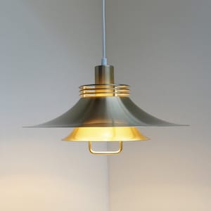 Grote stijlvolle messing hanger van Jeka - Deens vintage design uit de jaren 70
