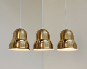 Great set of 3 small brass pendants - Danish vintage design from the 1960s - 1970s