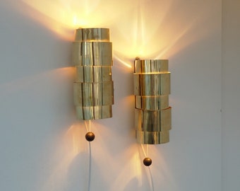 Pair of elegant brass sconces model Aristokrat from Fröseke - Swedish vintage design from the 1960s