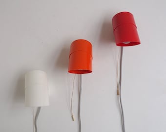 1 of 2 plastic bedside lamp called &quot;Nathue&quot; designed by Sven Middelboe for Nordisk Solar, 1970s