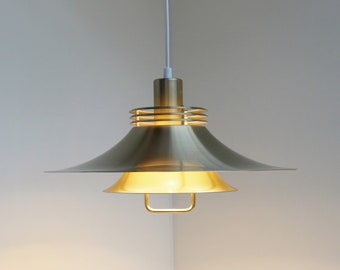 Large stylish brass pendant from Jeka - Danish vintage design from the 1970s