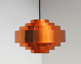 Ultra pendant in copper designed by Jo Hammerborg for Fog Morup, Danish design 1960s