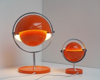 Rare pair of Moon Light table lamp by Brylle & Jacobsen, Quality System - Danish space age design, 1970s