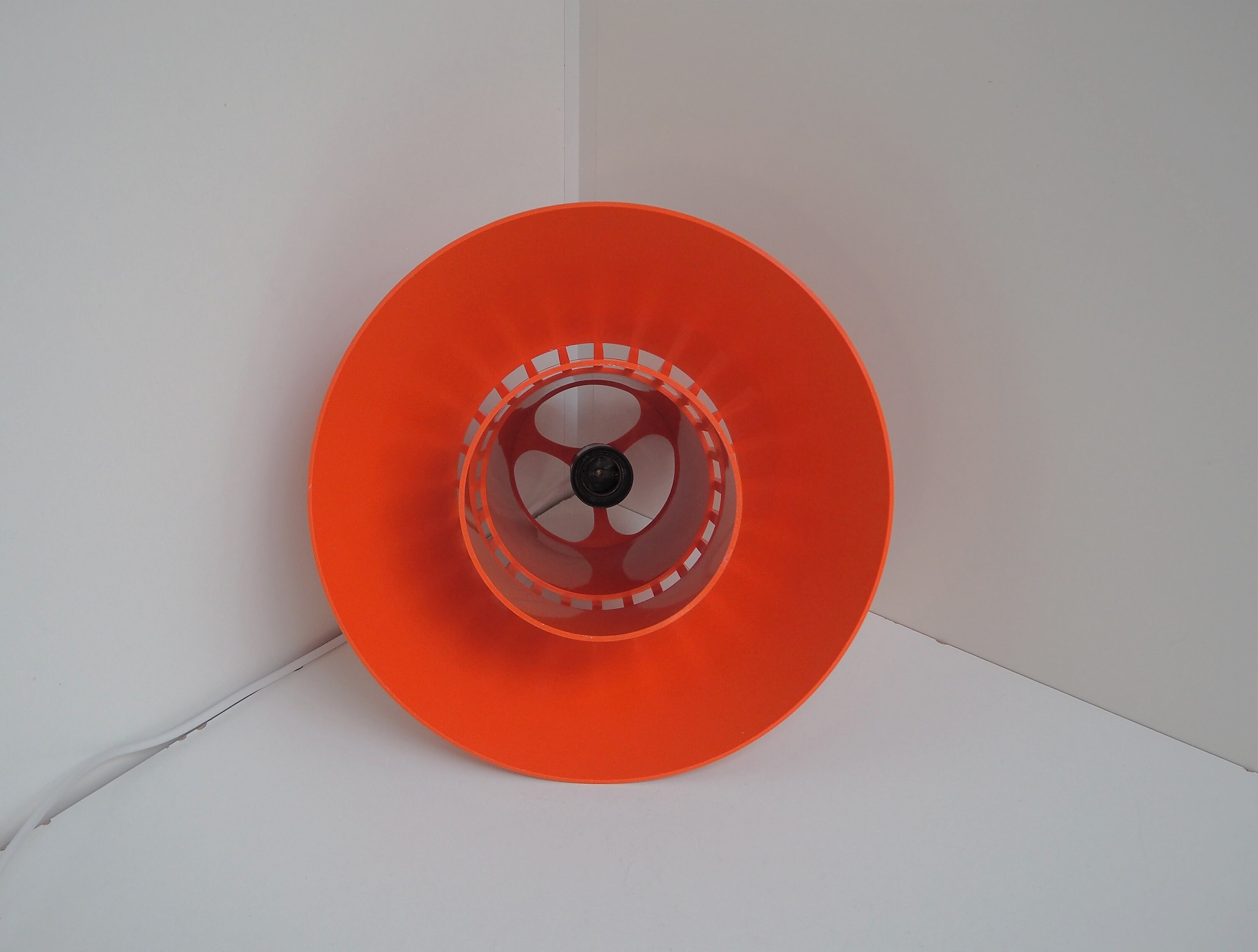 Great Orange Plastic Pendant Designed by Sven Middelboe for Nordisk Solar  During the 1970s - Etsy