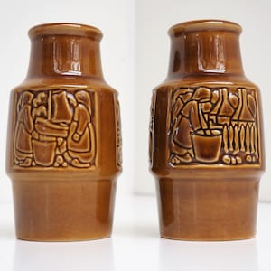 Braune Keramikvase von Michael Andersen - dänisches Design aus den 1950er Jahren