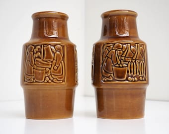 Brown ceramic vase by Michael Andersen - Danish design from the 1950s