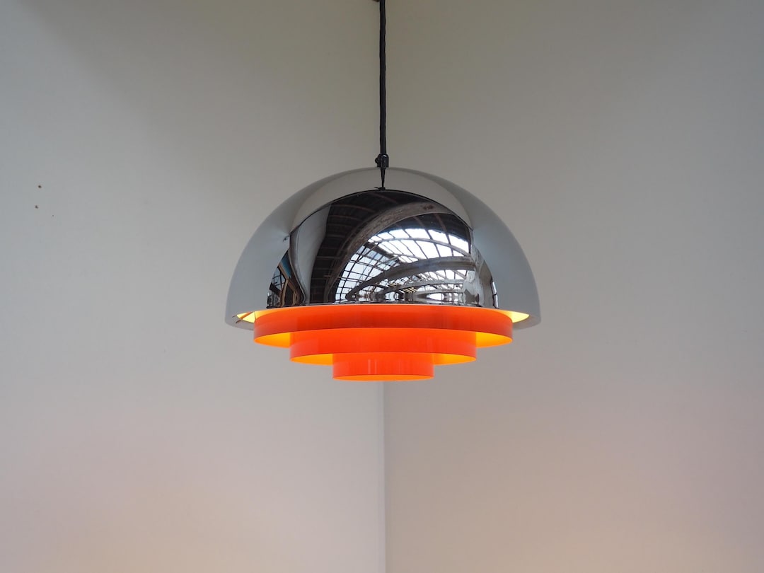 Chrome Milieu Midi Pendant Designed Jo Hammerborg for Fog & Mørup