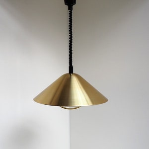 Classic brass colored pendant in organic shape lovely design from Lyfa / Fog & Morup, 1960s image 3