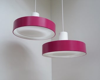 Pink Blaagaard / Blågård pendant designed by Karen & Ebbe Clemmensen and Jorgen Bo for Fog Morup, 1960s