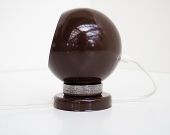 Vintage wall lamp in a mix of chocolate brown and silver from Danish manufacturer made during the 1970s