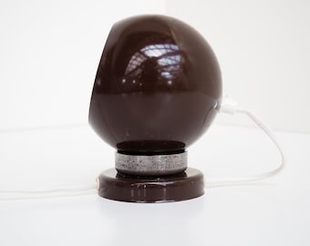 Vintage wall lamp in a mix of chocolate brown and silver from Danish manufacturer made during the 1970s