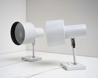 Pair of white Corda wall lights designed by Jo Hammerborg for Fog Morup, Danish design from the 1970s