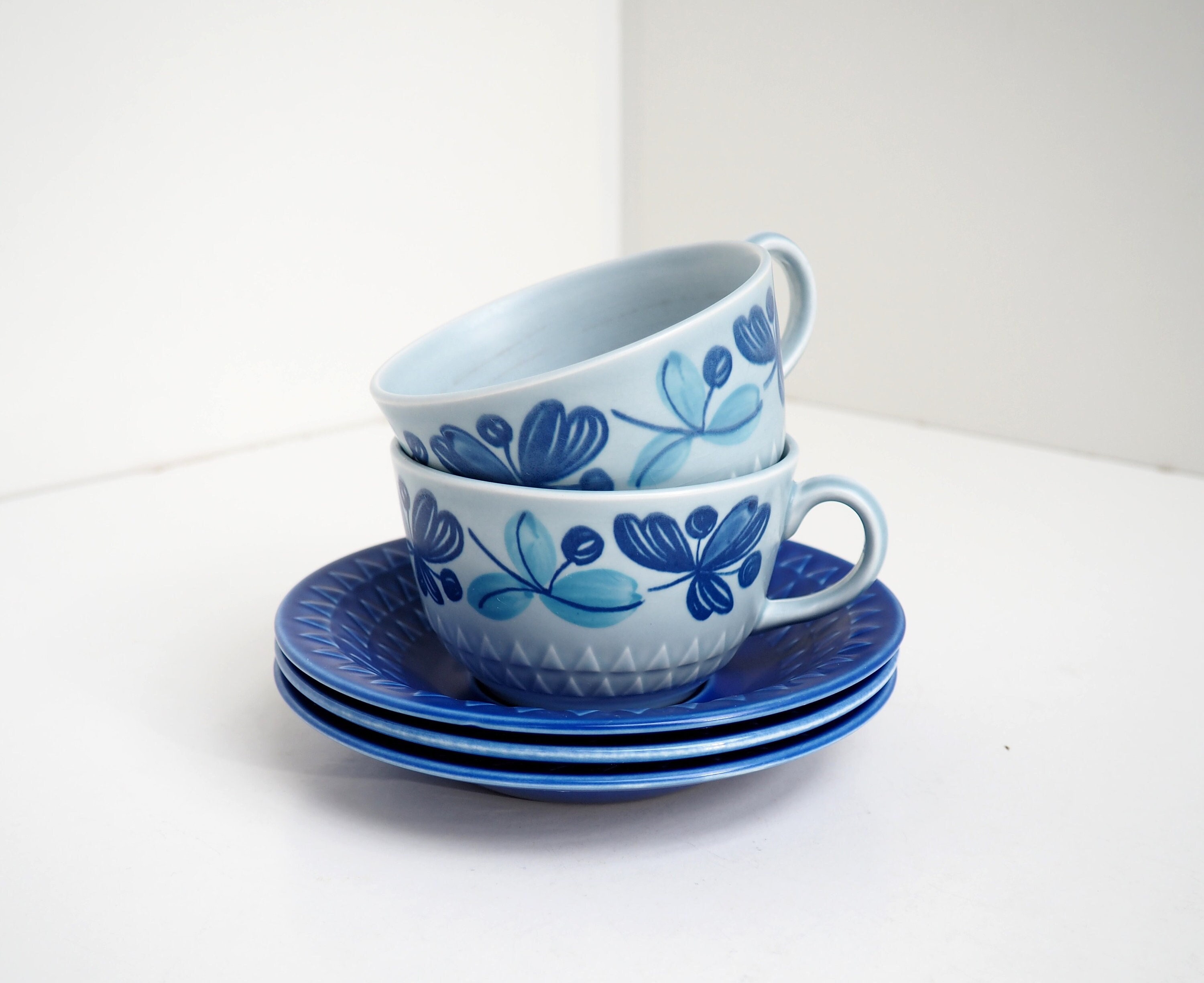 Stavanger Flint Norway Cups & Saucers Model PACIFIC Designed by