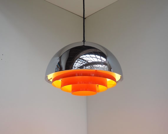 Chrome Milieu Midi Pendant Designed Jo Hammerborg for Fog & Mørup