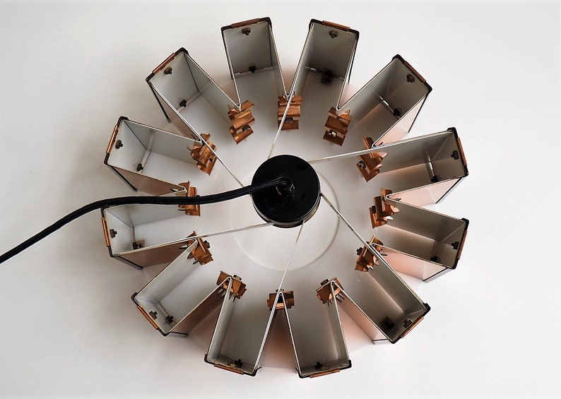 Rare and outstanding pendant made in copper and acrylic Danish design from Werner Schou, 1960s image 9