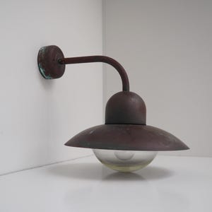 Great patinated copper outdoor lamp made by Danish Nordlux during the 2000s
